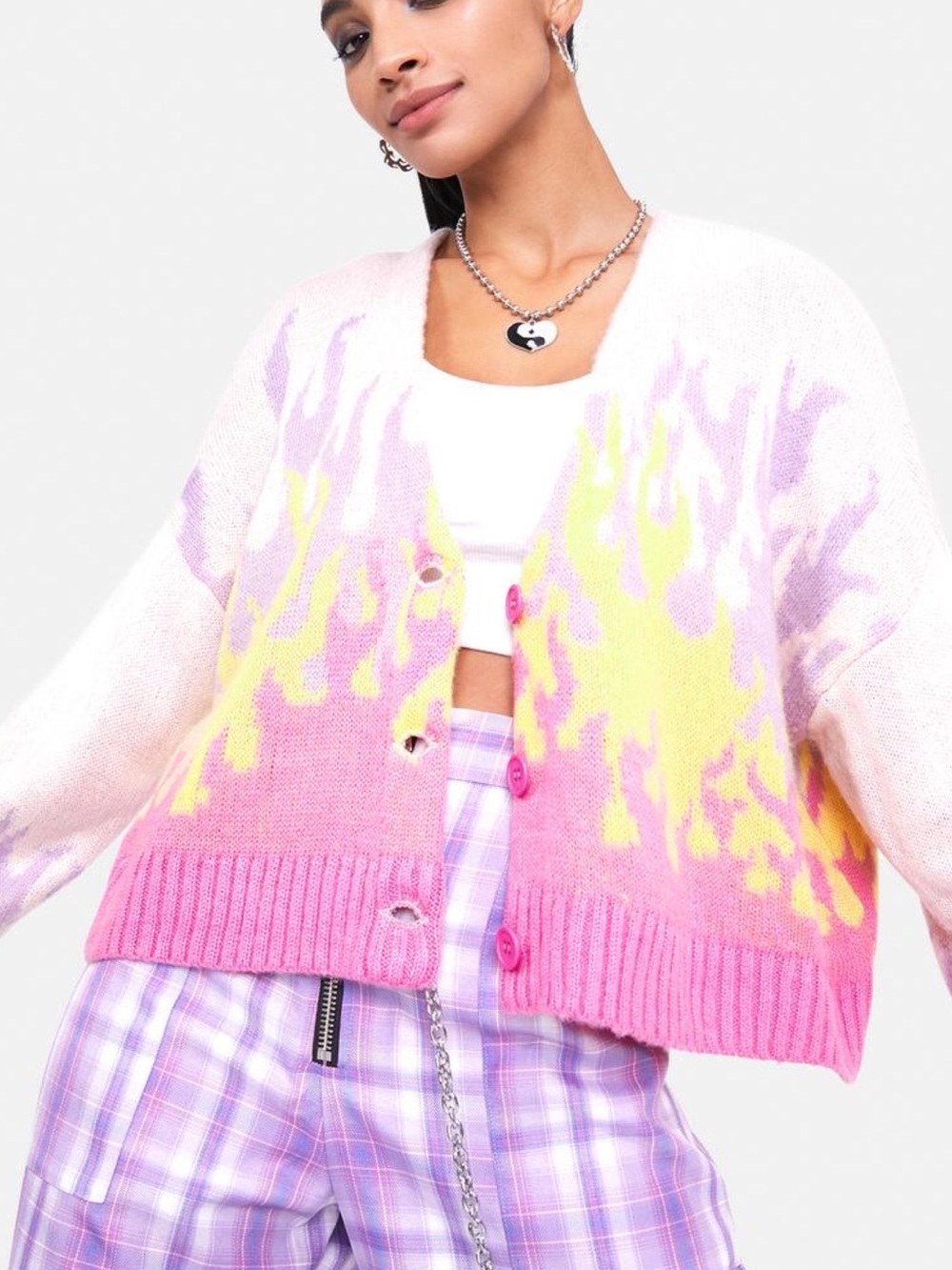The Ragged Priest Flame Cardigan Sweater